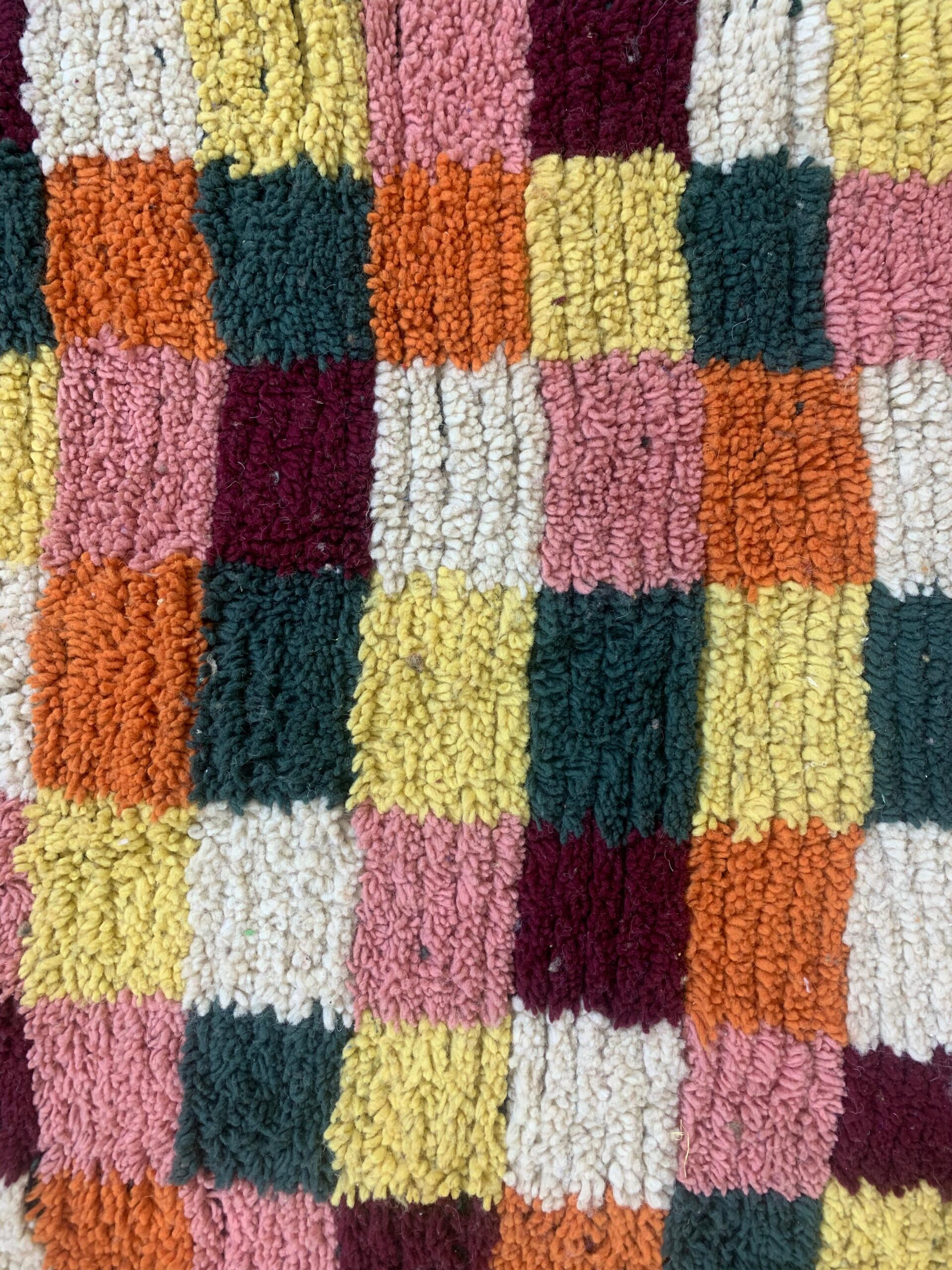 Multicolor Patchwork Handwoven Runner Rug with Fringe - Image 3