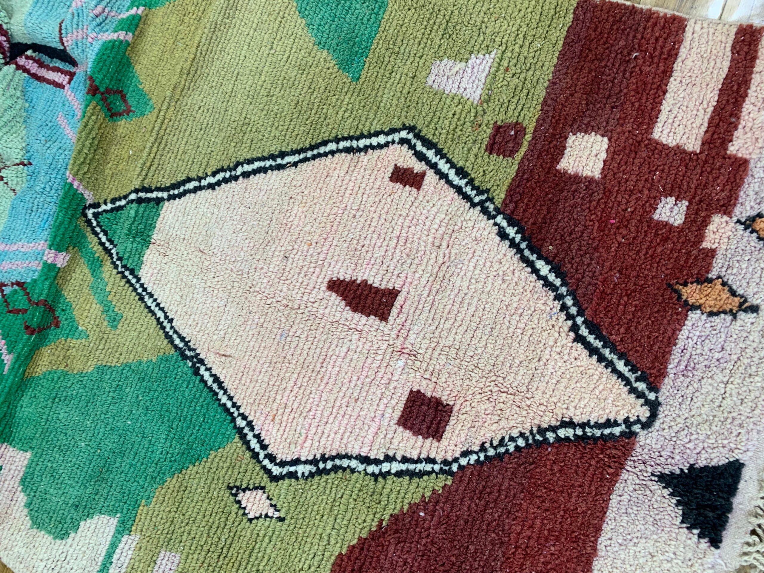 Abstract Geometric Pastel Handwoven Rug - Image 12