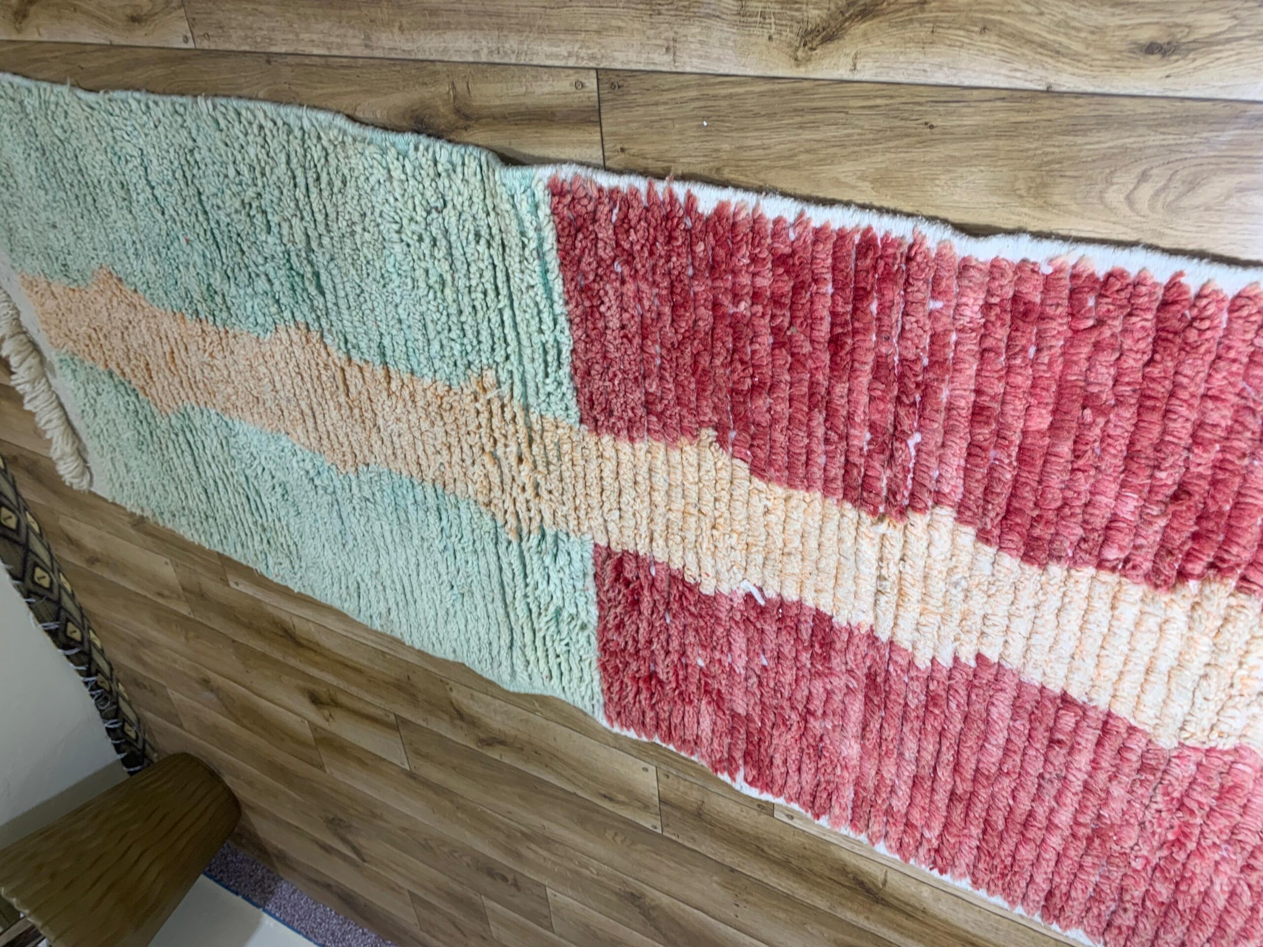 Abstract Geometric Runner Rug in Terracotta, Beige & Mint - Image 2