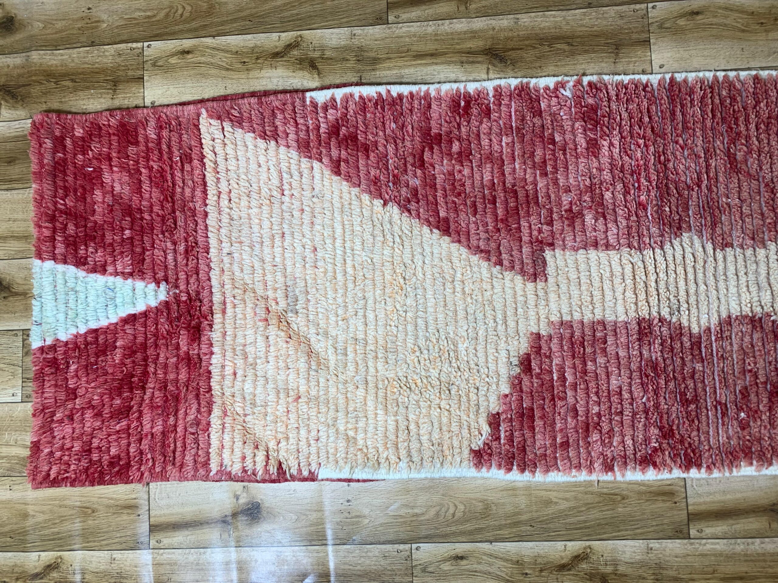 Abstract Geometric Runner Rug in Terracotta, Beige & Mint - Image 4